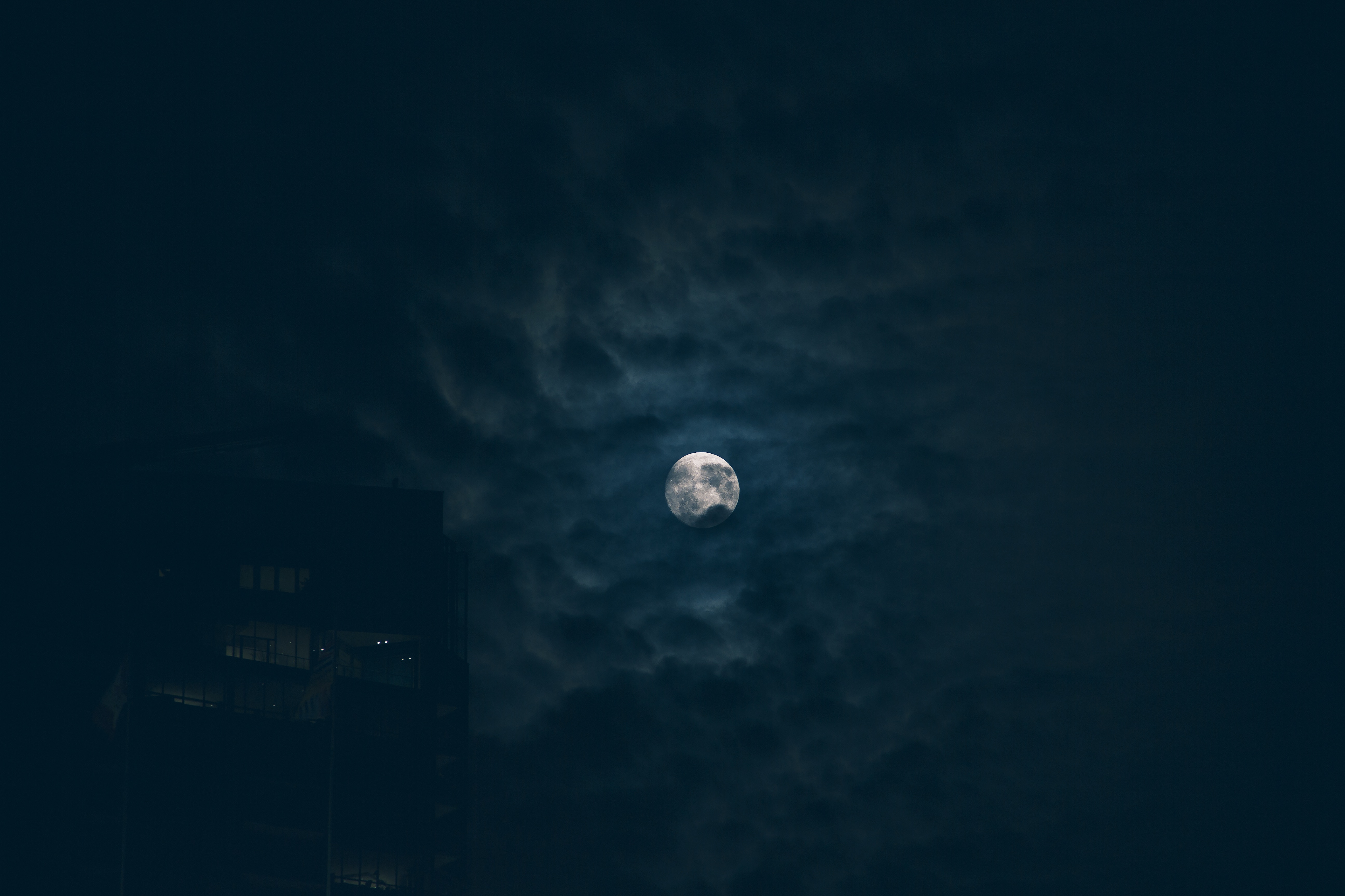 Gabriel Santiago, Nightlight, Moon, Night, Clouds Wallpaper