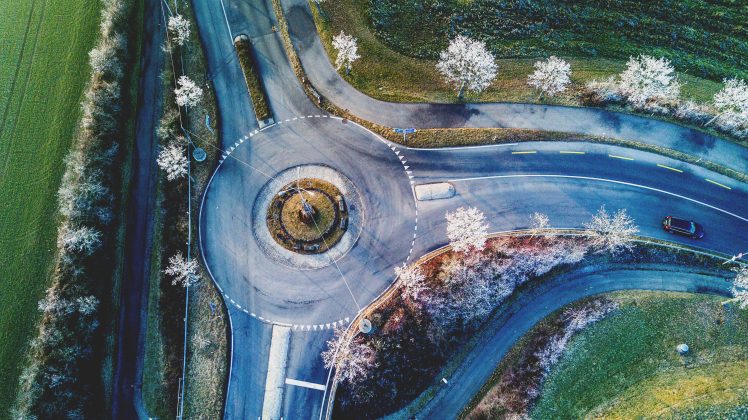 architecture, Road, Trees, Roundabouts, Switzerland HD Wallpaper Desktop Background