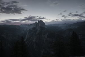 Yosemite Valley, USA, Clouds, Sunset, Landscape