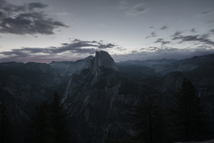 Yosemite Valley, USA, Clouds, Sunset, Landscape HD Wallpaper Desktop Background
