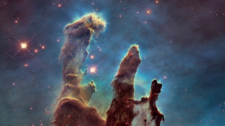 Pillars of Creation, Space, Stars, Nebula HD Wallpaper Desktop Background