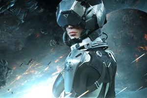 science fiction, Spaceship, Planet, Space, Skull, EVE Valkyrie, Eve: Valkyrie, EVE Online