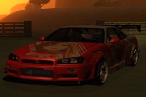 Nissan, Skyline, Skyline R34, Nissan Skyline GT R R34, GT R, Tuning, Cargame, Grand Theft Auto, San Andreas