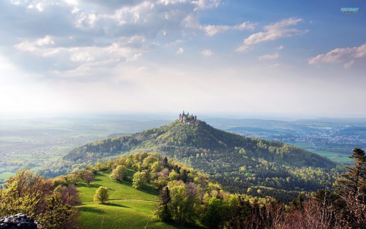landscape, Castle, Trees, Forest, Burg Hohenzollern HD Wallpaper Desktop Background