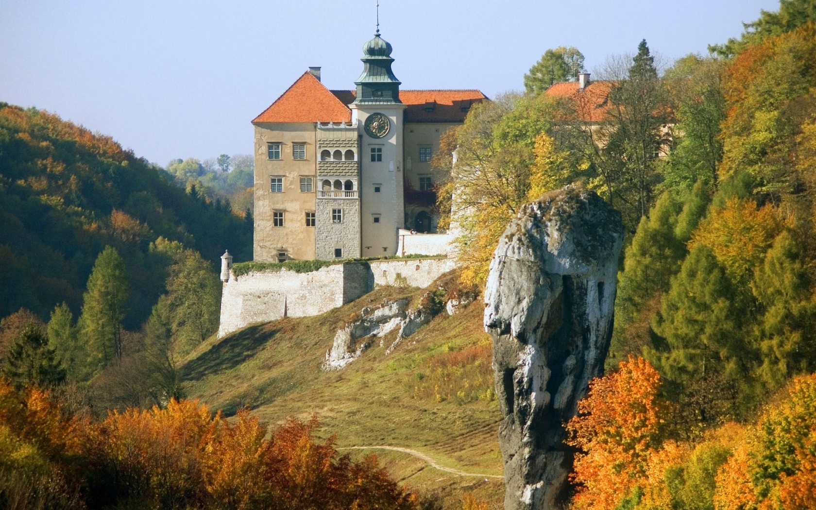 Polish, Pieskowa Skała, Castle, Poland Wallpaper