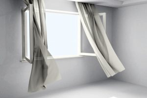 wind, Curtain, Window