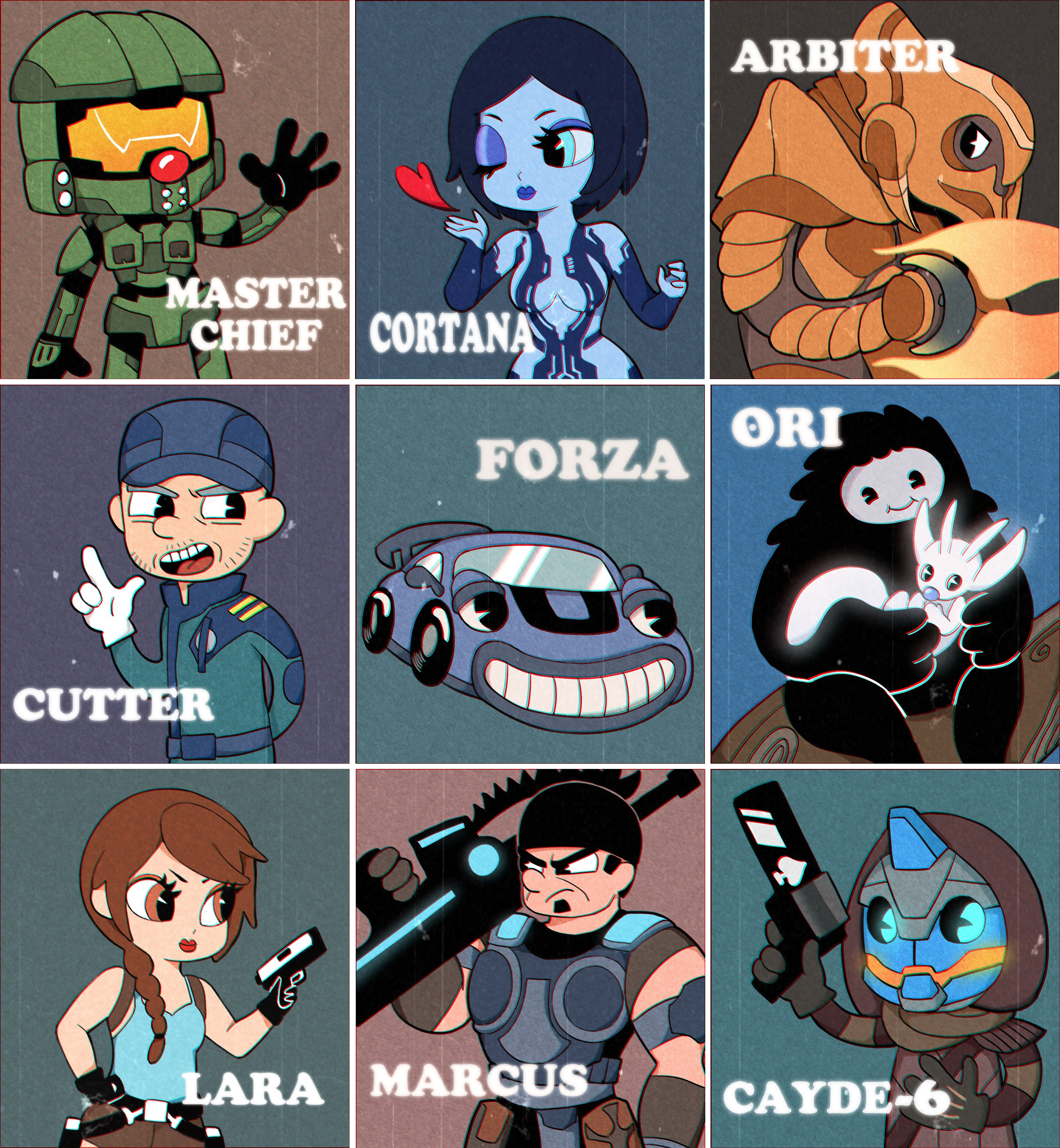 Lara Croft, Video games, Ori, Forza, Halo, Gears of War, Chromatic aberration, Cuphead (Video Game), Cuphead Wallpaper