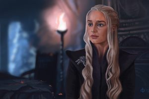 Daenerys Targaryen, Game of Thrones, Fantasy girl, Artwork