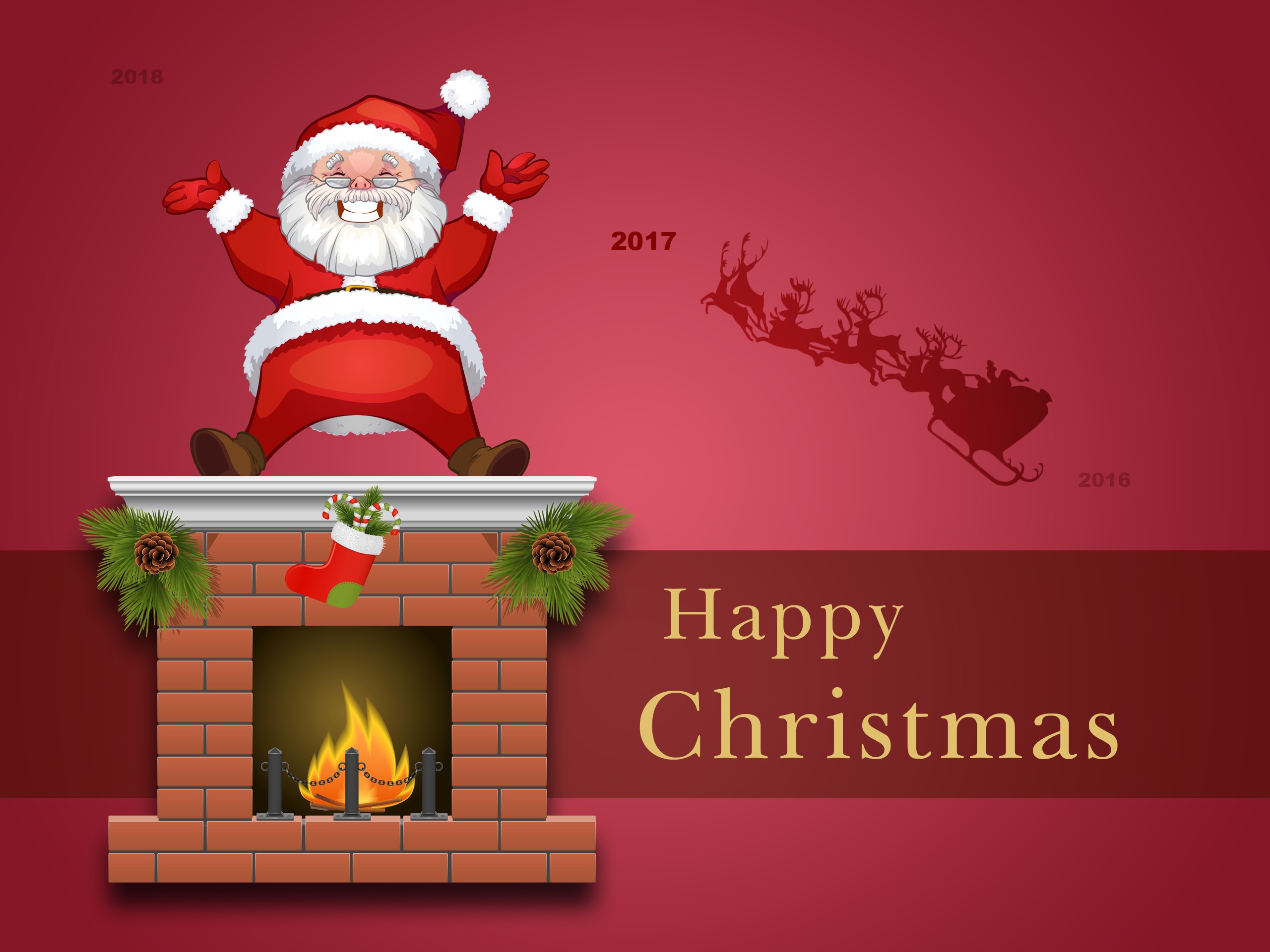 Santa Claus, Christmas, Winter Wallpaper