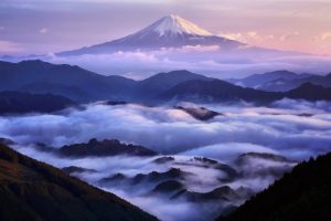 Mount Fuji, Clouds, Japan, Mist