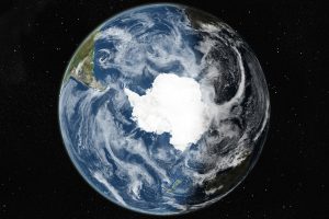 Globe Centred On The South Pole, True Colour Satellite Image