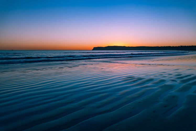 nature, Water, Beach, Sand, Sunset HD Wallpaper Desktop Background
