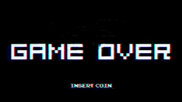 arcade, GAME OVER, Video games, Simple, Chromatic aberration, Typography HD Wallpaper Desktop Background