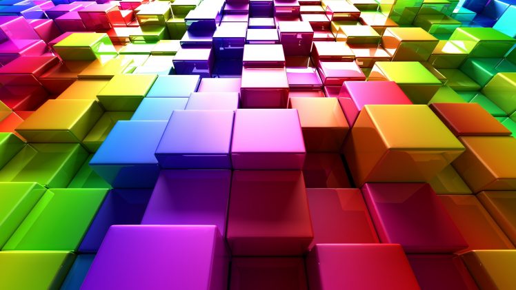 3d, Cube, Abstract, Colorful Wallpapers Hd   Desktop And Mobile Backgrounds