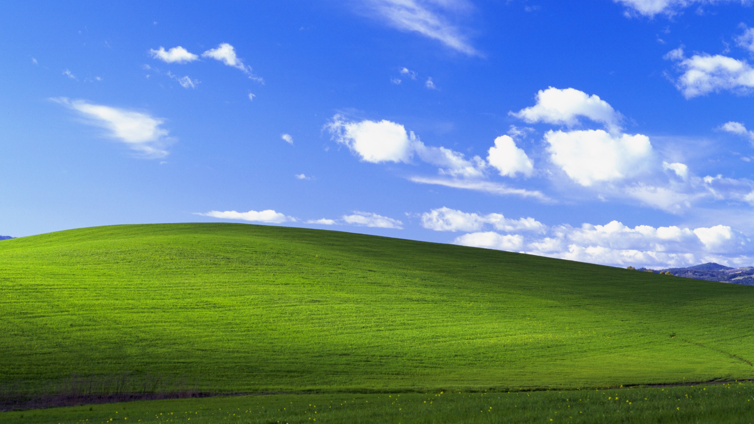 Windows XP, Landscape, Field, Clouds, Photography, Bliss, California Wallpaper