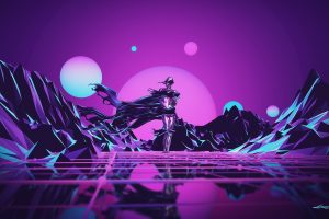 Lacza, Abstract, Low poly, Retro style