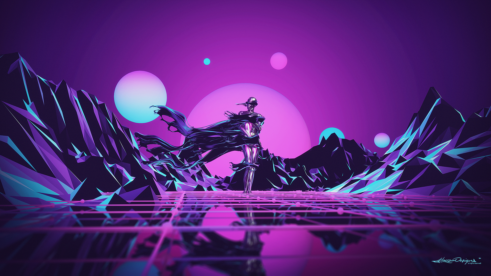 Lacza, Abstract, Low poly, Retro style Wallpapers HD / Desktop and Mobile B...