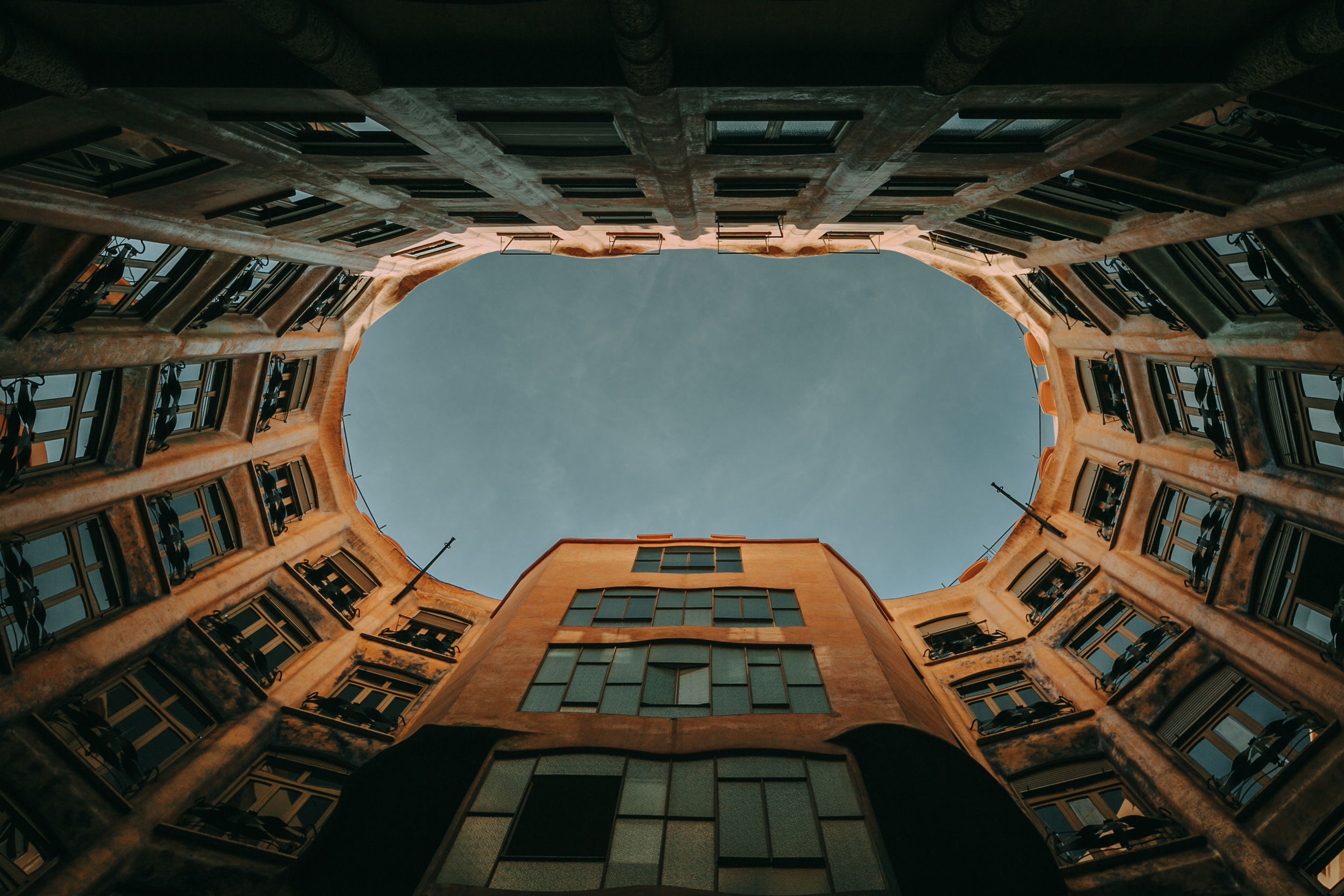 construction site, Building, Sky, Pattern Wallpaper