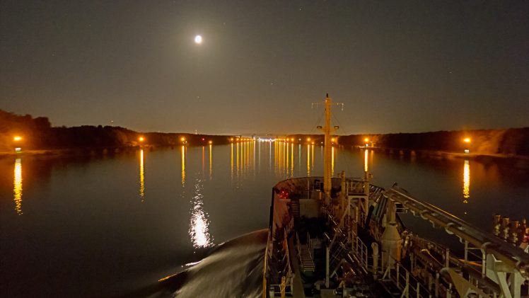 ship, Vessel, Baltic Sea, Kiel Canal, Oil tanker, HDR, Night HD Wallpaper Desktop Background