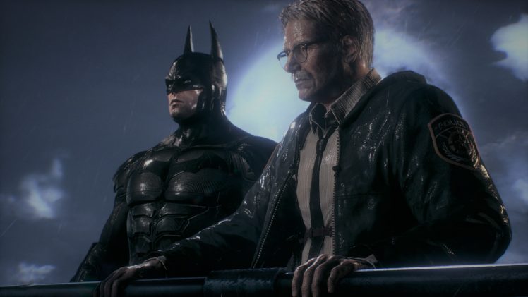 Jim Gordon, Bruce Wayne, Batman: Arkham Knight, Rocksteady Studios, Video games HD Wallpaper Desktop Background