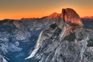 landscape, Mountain pass, Tree house, Half Dome, Yosemite National Park