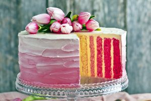 cake, Colorful, Food, Flowers