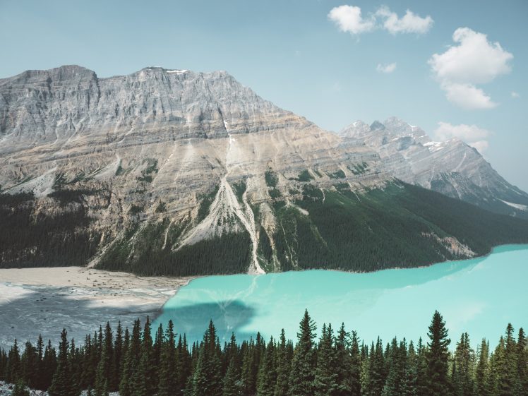 mountains, Blue, Water, Forest, Clouds, Landscape HD Wallpaper Desktop Background