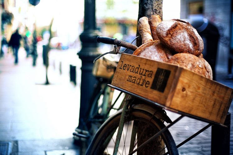 bread, Food, Urban, City, Vehicle, Bicycle HD Wallpaper Desktop Background
