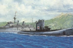 Iwo Jima, Submarine, Supply ship, Japan