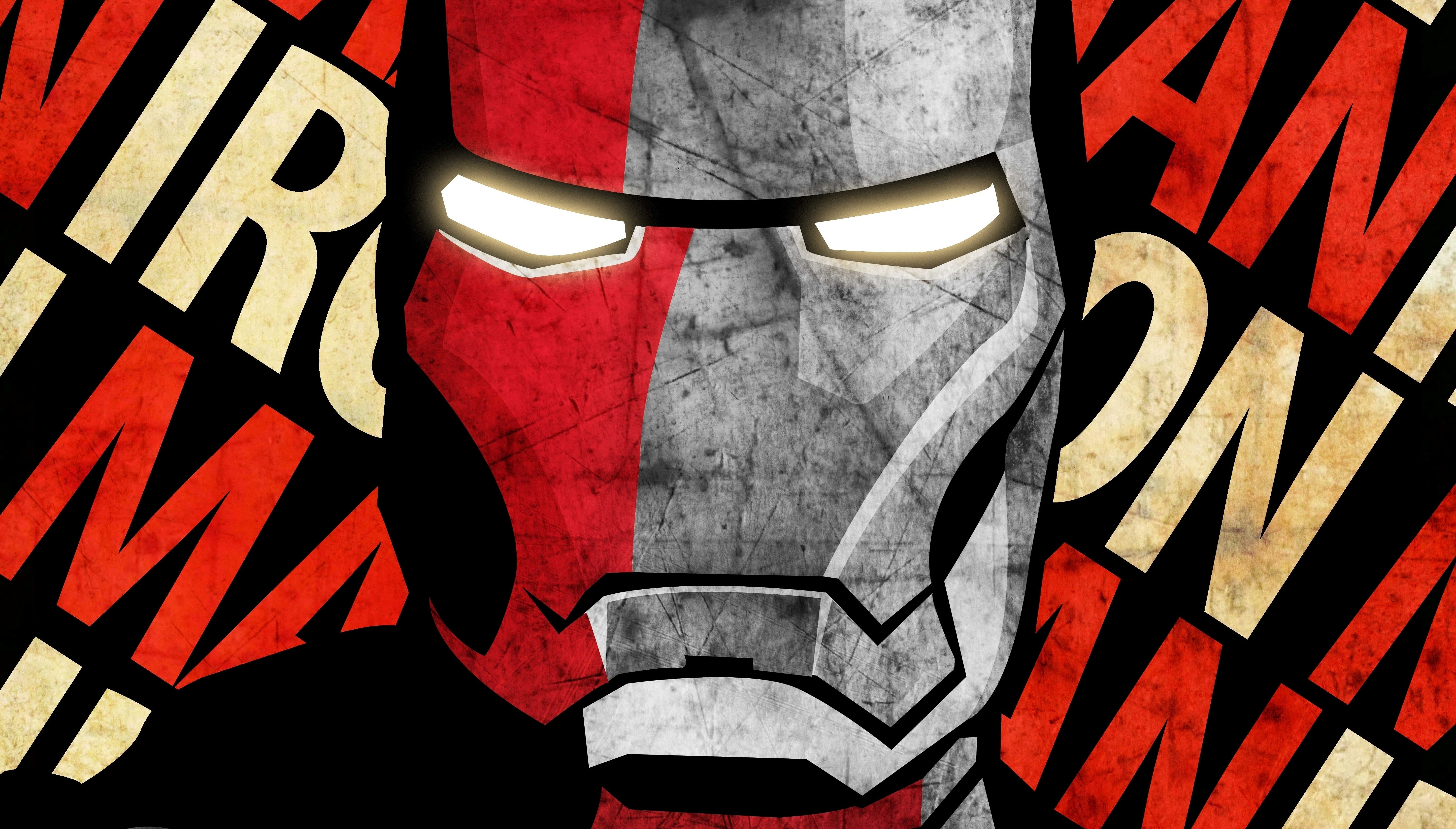 red, Gray, Iron Man Wallpaper