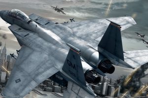 artwork, F15 Eagle, General Dynamics F 16 Fighting Falcon, Ace Combat 6: Fires of Liberation