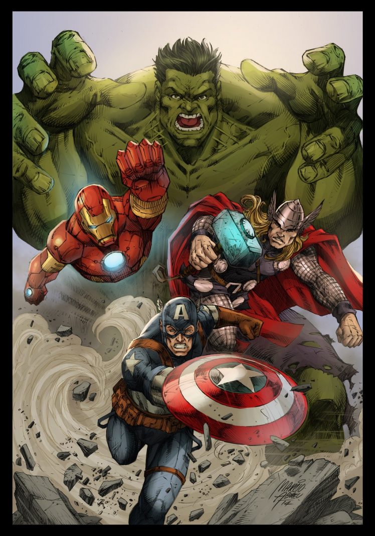 Hulk, Thor, Iron Man, Captain America, Superhero HD Wallpaper Desktop Background