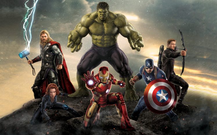 Avengers: Age of Ultron, The Avengers, Thor, Hulk, Captain America, Black Widow, Hawkeye, Iron Man HD Wallpaper Desktop Background