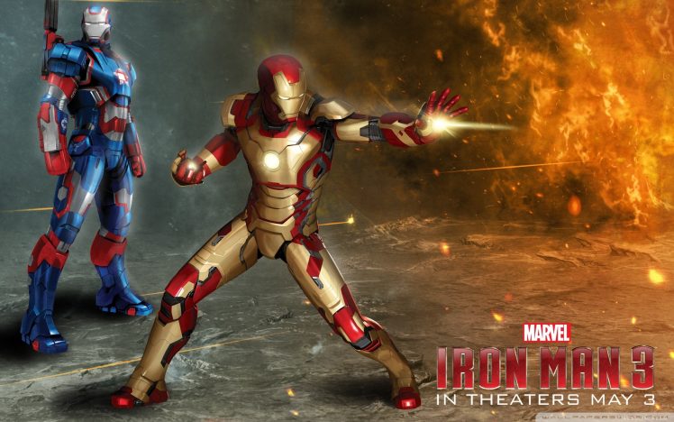 Iron Man 3, Iron Patriot, Iron Man HD Wallpaper Desktop Background