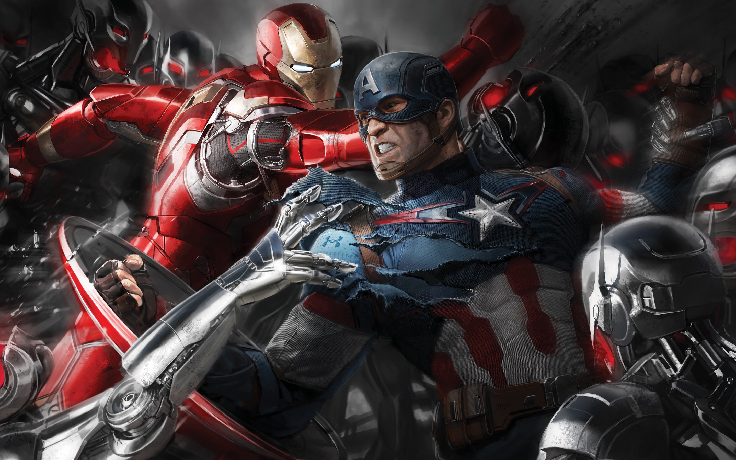 Avengers: Age of Ultron, Captain America, Iron Man Wallpaper