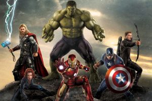 Hulk, Captain America, Iron Man, Thor, Hawkeye, Black Widow