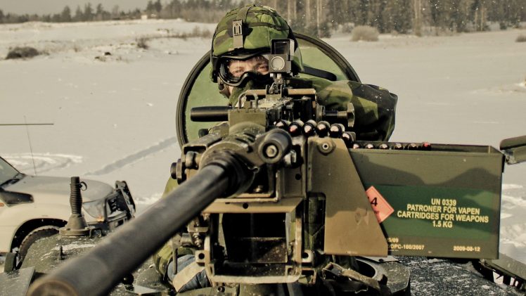 military, Machine gun, M2 Browning, Swedish Army HD Wallpaper Desktop Background