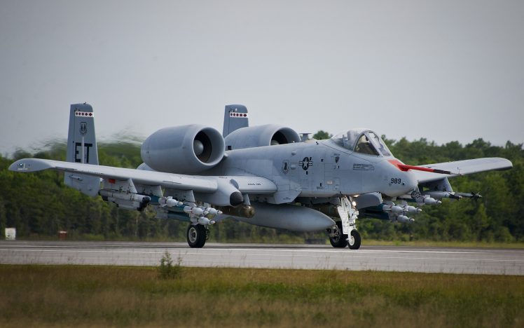 Fairchild A 10 Thunderbolt II, Military aircraft, Aircraft, Runway HD Wallpaper Desktop Background