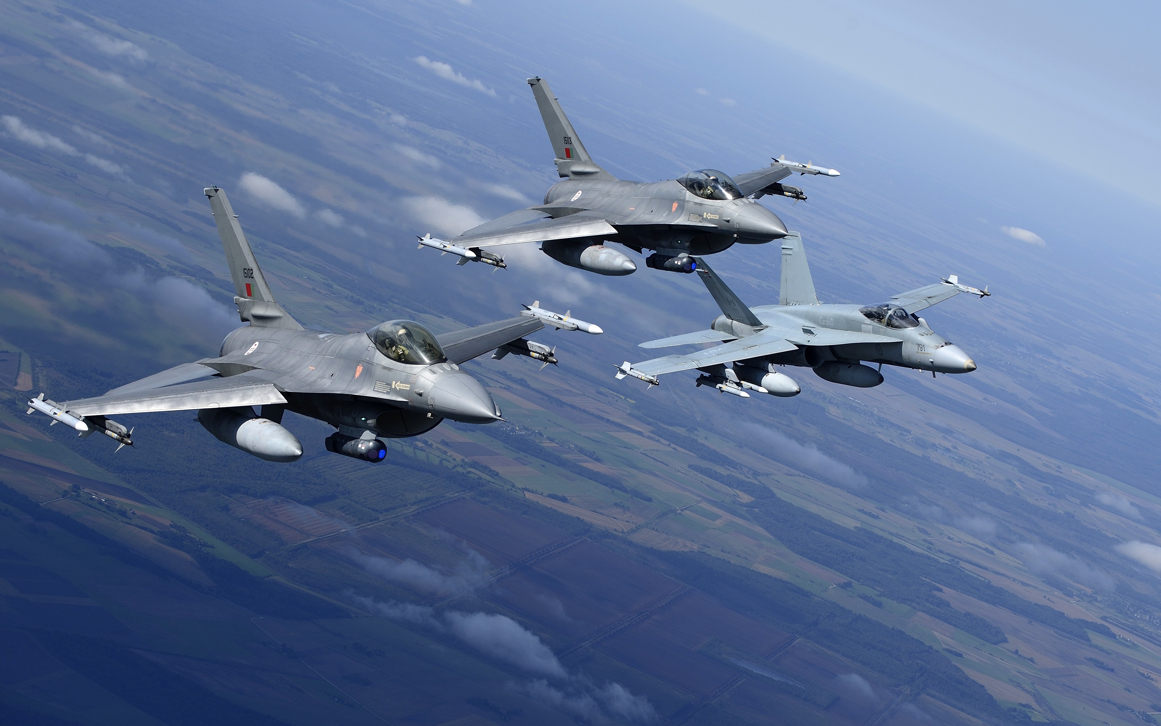 General Dynamics F 16 Fighting Falcon, McDonnell Douglas F A 18 Hornet, Military aircraft, Aircraft Wallpaper