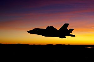 Lockheed Martin F 35 Lightning II, Military aircraft, Aircraft, Sunset, Silhouette