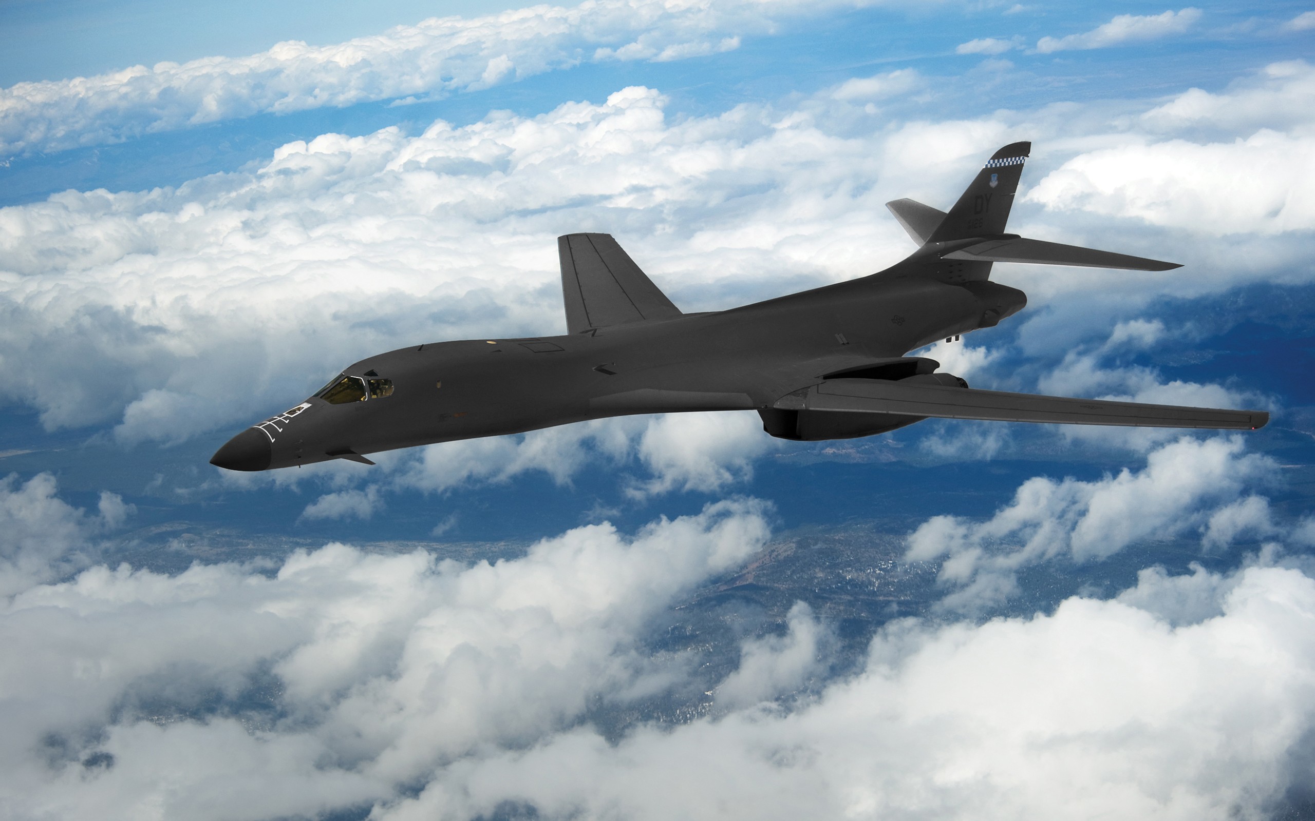 Rockwell B 1 Lancer, Bomber, Strategic bomber, Military aircraft, Aircraft, US Air Force, Clouds Wallpaper