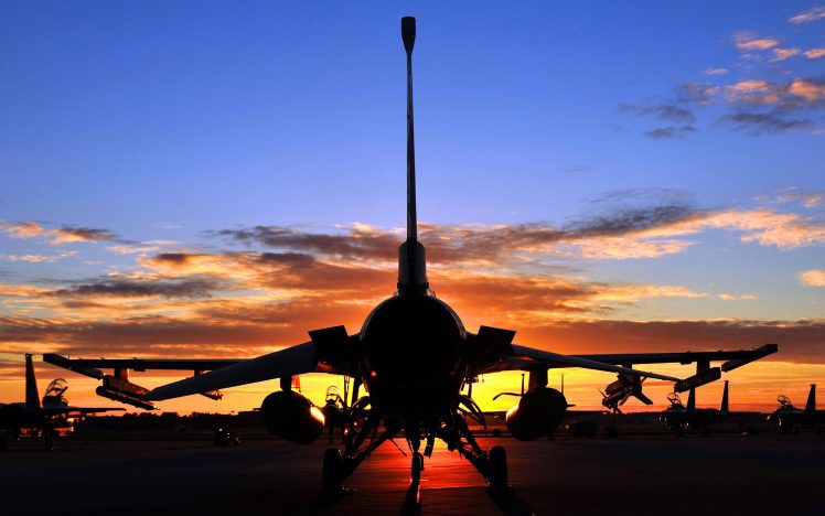 General Dynamics F 16 Fighting Falcon, Military aircraft, Aircraft, Sunrise HD Wallpaper Desktop Background