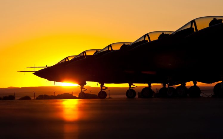 Lockheed Martin F 35 Lightning II, Military aircraft, Aircraft, Jet fighter, Sunrise, US Air Force HD Wallpaper Desktop Background