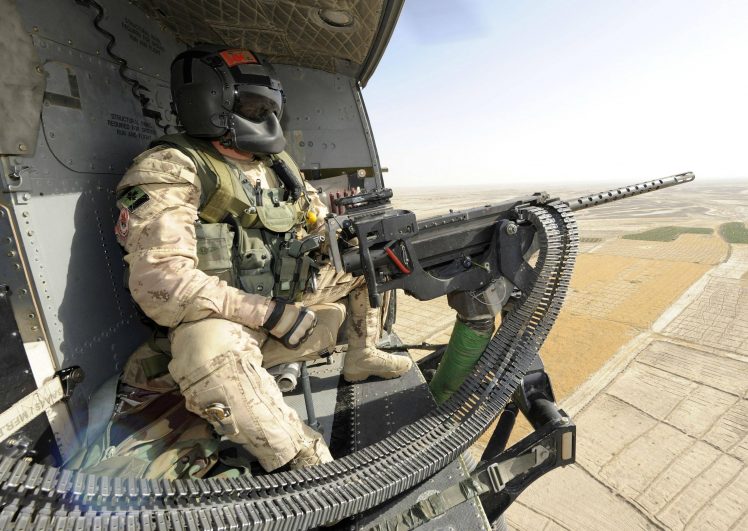 army, Canada, Helicopter view, Machine gun HD Wallpaper Desktop Background