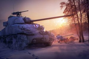 M4 Sherman, World of Tanks, Video games, Military, Snow, Forest