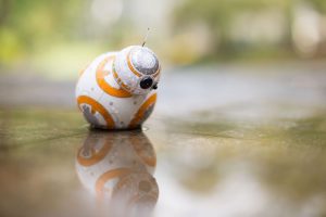 BB 8, Looking down, Star Wars, Reflection, Reflections, Water, Water drops, Toys