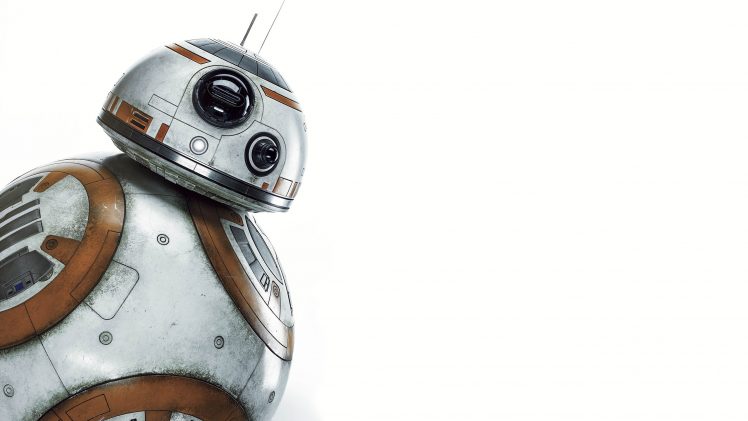 BB 8, Star Wars: The Force Awakens, Star Wars, Robot, Simple background HD Wallpaper Desktop Background