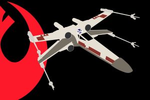 Star Wars, X wing, Rebel Alliance, Spaceship, Minimalism