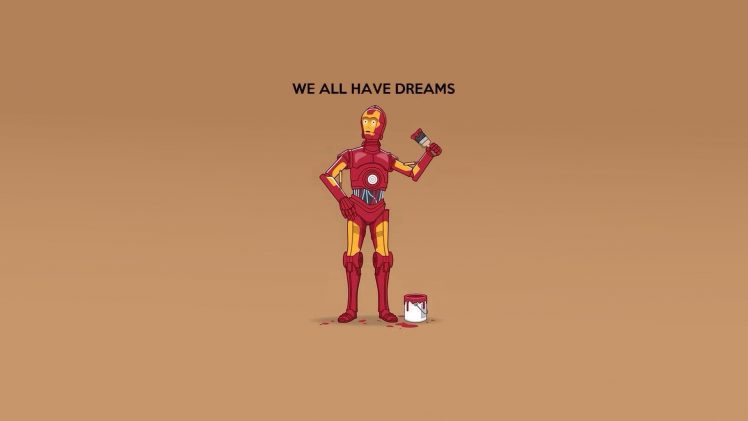 C 3PO, Humor, Star Wars, Iron Man HD Wallpaper Desktop Background