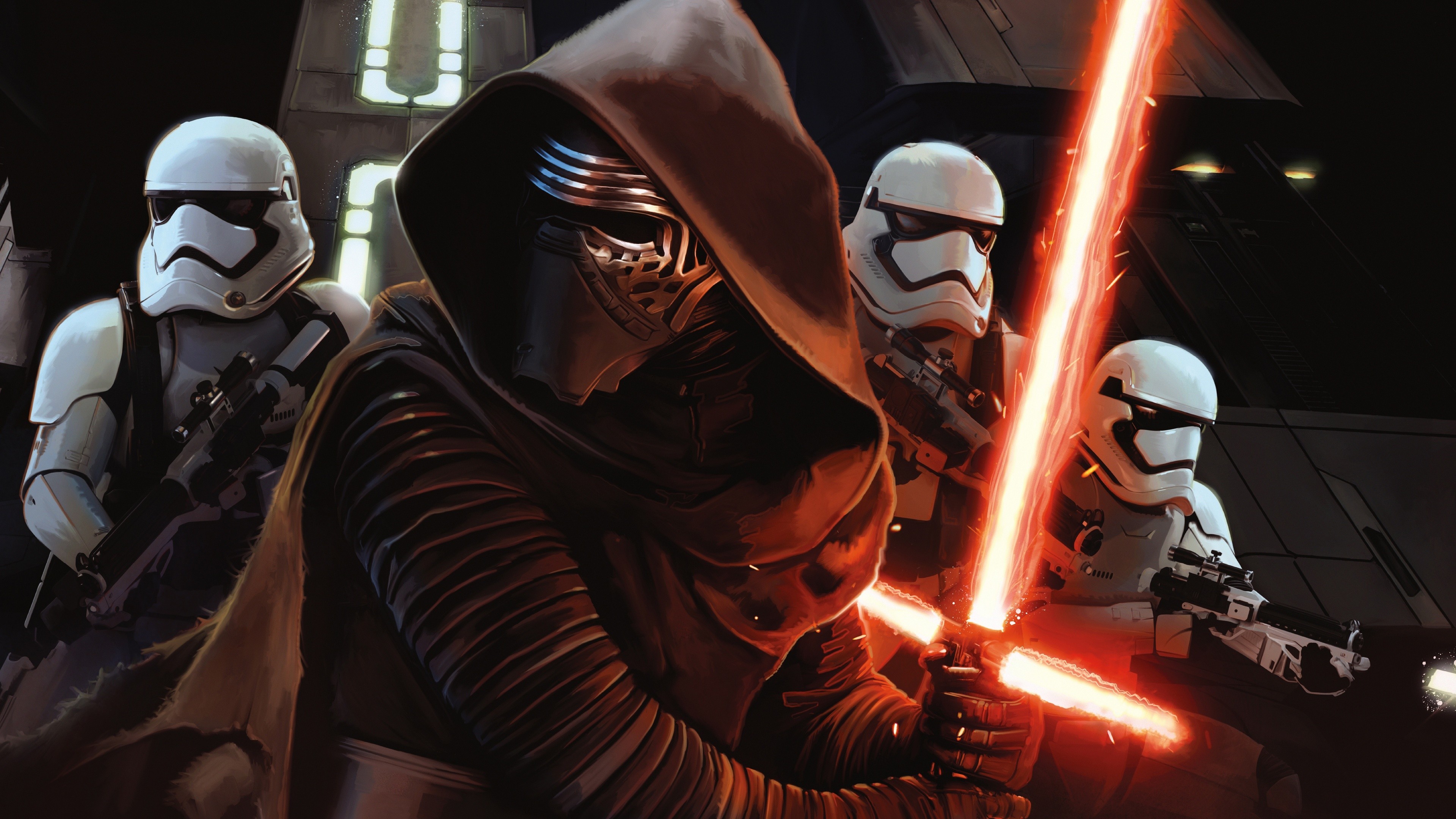 Storm Troopers, Kylo Ren, Star Wars Wallpaper